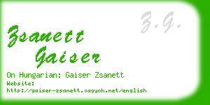 zsanett gaiser business card
